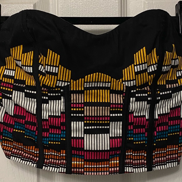 bebe. Multi Color Corset Crop Top. Size Small. 🖤🩷🧡💛💙 - Picture 5 of 15